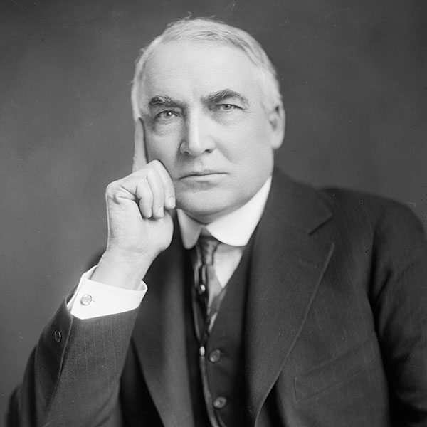 Portrait of Warren Gamaliel Harding, the 29th President of the United States