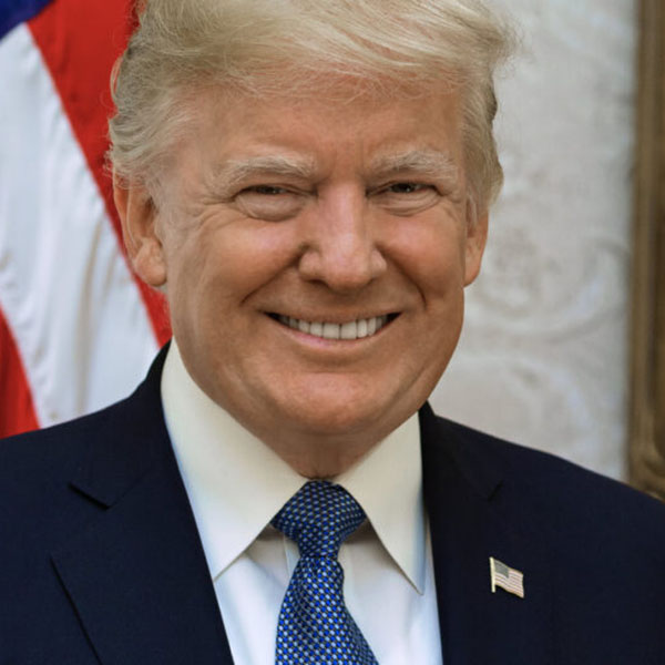 Portrait of , the 45th President of the United States